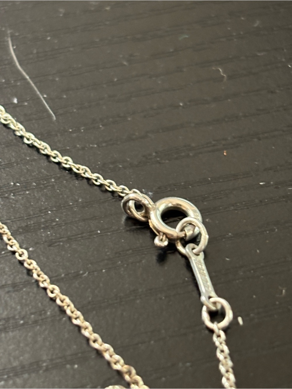 Vintage Tiffany & Co. Sterling Silver Elsa Peretti Bean Pendant Necklace Set - Picture 4 of 5